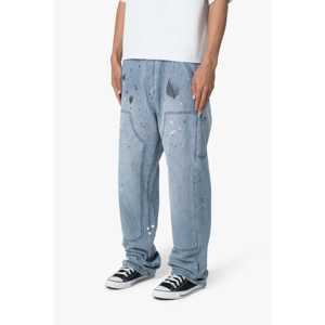 กางเกงช่างไม้ผ้าแจ็คการ์ดทรงถุงพิเศษ-สีเทา - Product Image 4