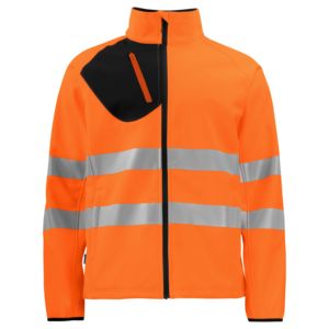 Chaqueta Softshell Reflectante Resistente al Agua al por Mayor para Hombre, Chaqueta Softshell de Alta Visibilidad Fluorescente para Guardias de Seguridad - Product Image 4
