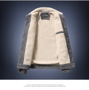 เสื้อแจ็กเก็ตผ้าลูกฟูกสำหรับผู้ชายใส่ในฤดูหนาวแจ็กเก็ตผ้าลูกฟูกสำหรับคนขับรถบรรทุกตามสั่ง - Product Image 4