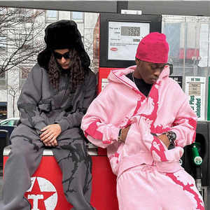 Fabricants de vêtements, ensemble sweat-shirt et pantalon personnalisé, style vintage délavé à l'acide, 100% coton, 500 g/m², imprimé numérique, survêtement pour hommes - Product Image 1