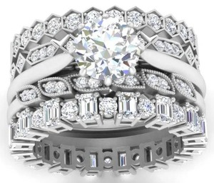 Anillo de Diamante Moissanite de Plata de Ley 925, Joyería Hip Hop, Regalo de Boda para Ella, Anillo de Diamante Personalizado - Product Image 1