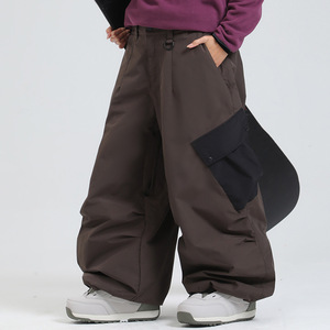 Vêtements de snowboard amples et imperméables coupe-vent pour hommes Pantalon coupe-vent thermique isolé de style baggy pour le snowboard et la randonnée - Product Image 5