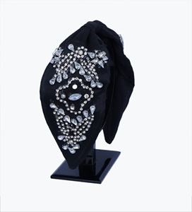 ที่คาดผมสไตล์ดอกไม้สีดำและสีขาวสำหรับผู้หญิงและเด็กผู้หญิงห่วงผมสไตล์กว้าง2025เครื่องประดับวันเกม - Product Image 1