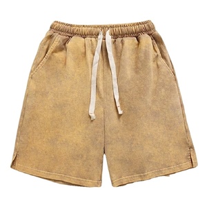 Shorts Unisex para Adultos con Logotipo Personalizado, Transpirables, de Punto Recto, Lavados al Ácido, Estilo Vintage Desgastado, Estilo Playero - Product Image 1