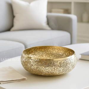 Top Selling Hand <b>Engraved</b> Metal Bowl Handmade Luxury Decorative Bowl Premium Modern Home Accessories Wholesale Supplier - Product Image 5