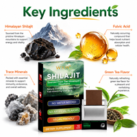 Bandes orales de Shilajit, d'origine himalayenne, énergie naturelle, stimulation immunitaire, dissolution rapide, 10 bandes, OEM, étiquette privée