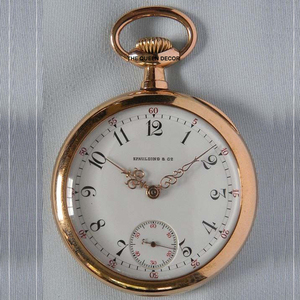 Reloj de Bolsillo Antiguo con Cadena de Latón, Regalo para Enamorados, Reloj de Bolsillo Pequeño con Cadena de Latón, Artesanía Calvin - Product Image 1