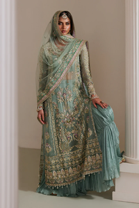 Robe Lehenga Choli Anarkali lourdement ornée pour femmes avec des détails de style nuptial de luxe, tenue de soirée pakistanaise - Product Image 3