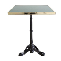 Table d'appoint en fer noir de style antique, design gothique orné, intérieur extérieur, jardin, bistrot, support pour plantes, meubles en métal à bas prix