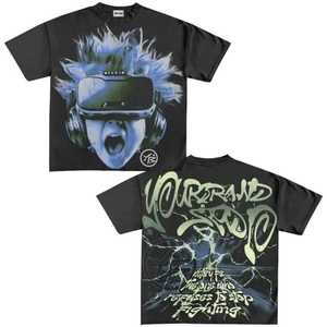 Personalizado de peso pesado 250GSM algodón Vintage lavado ácido camiseta de gran tamaño fabricante camiseta para hombres ropa a granel impresión personalizada - Product Image 3