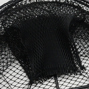 Red de pesca cangrejo olla trampa olla jaula bolsa tejida plegable cangrejo trampa pescado HDPE plegable gran oferta para pesca cuadrado negro fuerte 30cm - Product Image 4