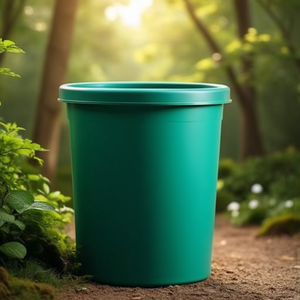 Helit - Contenedor de Basura de Polipropileno Verde de Marca Alemana, 31.5 x 33.1 cm, Capacidad de 18 L, con 1 Compartimento de Separación, Diámetro x Altura - Product Image 3