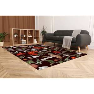 Alfombra con Estampado de Hongos: Alfombra de Área Colorida, Moderna y Antideslizante, Alfombra Delgada No Tejida - Product Image 2