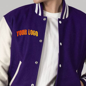 Veste universitaire de style baseball pour hommes coupe athlétique manches longues confortable tissu doux veste universitaire Letterman pour hommes - Product Image 3