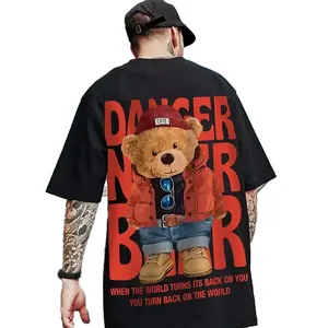 DTG Druck Mode Trend Design T-Shirt Siebdruck Bild T-Shirts übergroße O-Ausschnitt American stilvolle T-Shirt