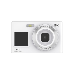 กล้องวิดีโอเซลฟี่แบบพกพา CMOS จอคู่ ซูม 18 เท่า 5K 80MP กล้องดิจิตอลวินเทจ พร้อมระบบกันสั่นภาพ SD แบตเตอรี่ลิเธียม - Product Image 1