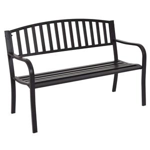 Wholesale Metal Black Outdoor Patio <b>Bench</b> for Home Hotel Garden Outside Park Seating Patio <b>Bench</b> Outdoor and <b>Indoor</b> Furniture - Product Image 1
