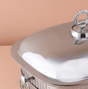 Cazuela de tamaño personalizado, olla caliente de Metal, plato de frotamiento elegante, calentador de comida, olla caliente para Buffet para fiestas, hoteles, uso de villas - Product Image 6