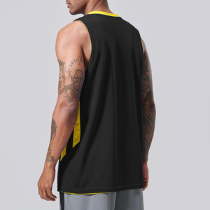 เสื้อกีฬาบาสเก็ตบอลผู้ชายแบบใหม่ ดีไซน์เรียบง่าย ระบายอากาศได้ดี เหมาะสำหรับฤดูร้อน สามารถสั่งทำลายพิมพ์ด้านหน้าได้ ผลิตจากโพลีเอสเตอร์ ป้องกันแบคทีเรีย - Product Image 3