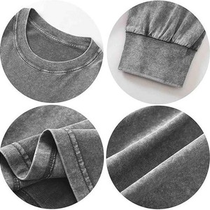 เสื้อสเวตเตอร์ผู้ชายสีทึบทำจากผ้าฝ้ายซักกรดทำจากวัสดุระบายอากาศ - Product Image 6