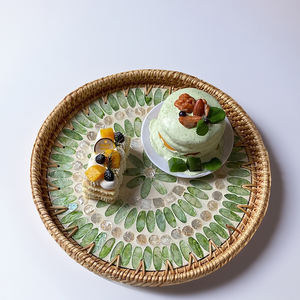 ถาดเสิร์ฟตกแต่งหรูหรา ทนทาน เป็นมิตรกับสิ่งแวดล้อม ทำด้วยมือ ฝังมุกเวียดนาม สำหรับโรงแรม บาร์-SM2054 - Product Image 3