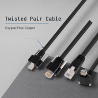 Kabel Ethernet Gigabit Cat6 dengan Konektor Pengunci Pasangan Terpilin Tembaga Bebas Oksigen Kompatibel dengan Basler