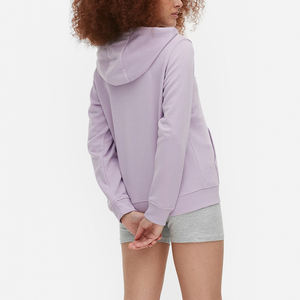 Sudadera con capucha recortada de punto de Spandex para mujer con logotipo estampado personalizado OEM al por mayor con cuello con cremallera y capucha para invierno - Product Image 2