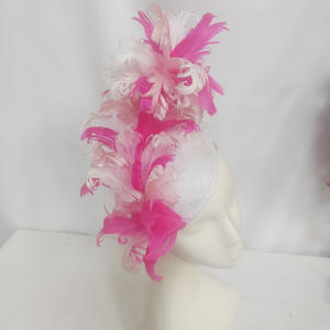 Pinza de pelo Fascinator de malla de plumas de alta calidad para damas Tea Party Church Wedding Headpiece Racing Accessories Casual Beach - Product Image 5