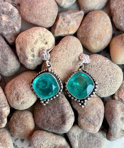925 Sterling Silver Paraiba Tourmaline Handmade <b>Earring</b> <b>Beautiful</b> Women <b>Earring</b> . - Product Image 5