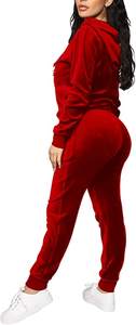 PromotionCustom LOGO Automne Hiver 2024 Velours Survêtements Deux Pièces Ensemble Femmes À Capuche Ensembles 2 Pièces Velours Jogger Ensemble Survêtements - Product Image 3
