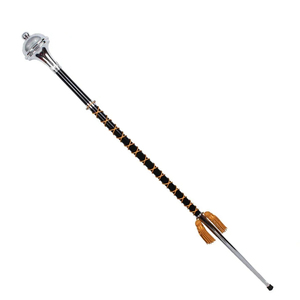 ที่มีคุณภาพสูงกลองที่สำคัญคทาติดดุมโครเมี่ยมนูนหัวกลองใหญ่สลักลายนูนลูกกลมโครเมี่ยมและมงกุฎ - Product Image 6