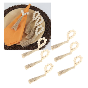 Servilleteros de cuentas de madera de muestra gratis para servilletas de cortina, joyería, ropa, manteles individuales, servilletero, venta al por mayor, tamaño personalizado - Product Image 6