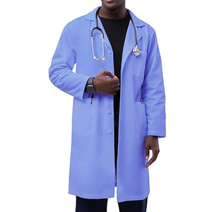 Blouse de laboratoire blanche pour homme en tissu riche en coton, légère, professionnelle, de qualité supérieure pour la recherche - Product Image 1