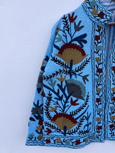 เสื้อแจ็กเก็ตผ้าฝ้ายปักลายซูซานีทำด้วยมือเสื้อโค้ทสไตล์โบโฮสำหรับผู้หญิงใส่กลับด้านได้ - Product Image 2