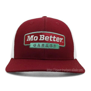 Logotipo personalizado 2D bordado rojo camionero sombreros para los hombres de moda de 6 paneles gorra deportiva al por mayor en Vietnam - Product Image 6