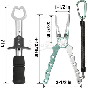 Pince multifonctionnelle en acier inoxydable et aluminium pour la pêche en carbure de tungstène Extracteur d'hameçons pour lanière enroulée Instruments chirurgicaux - Product Image 5