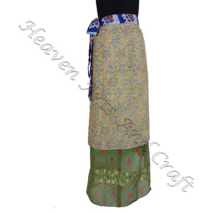 กระโปรงคลุมเต็มตัวทำจากผ้าไหม2025แฟชั่นบอลลีวูดกระโปรงห่อเต็มตัว-ชุดแต่งกายอินเดีย-ชุดผ้าไหมวิเศษ2ชั้นแบบกลับด้านได้ - Product Image 5