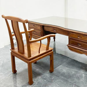 Chaise de bureau classique chinoise à dossier haut (petite) Chaise de bureau pour salle d'étude et salon - Product Image 4