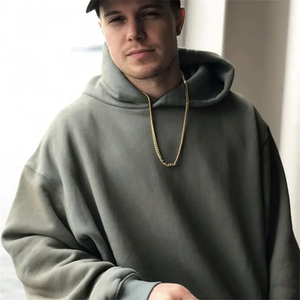 Embossed Logo Heavy Thick 1000 Gsm Men Hoodie Custom Pullover Regular Fit Puff No <b>String</b> Cotton Fabric Winter High Street - Product Image 5