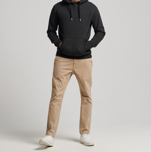 Sweats à capuche pour hommes surdimensionnés et lourds avec logo brodé personnalisé, respirants et écologiques - Product Image 1