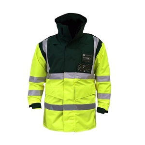 Safety Winter <b>Work</b> Men's Hi Vis Reflective Jacket <b>Waterproof</b> and Breathable Clothing <b>Waterproof</b> High Visibility Workwear Jacket - Product Image 1