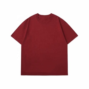 Custom Printed Solid O-<b>Neck</b> <b>T</b>-<b>Shirt</b> for Women Heavyweight 220g Combed Cotton Digital Short Sleeve Black Oversized Fit <b>Low</b> MOQ - Product Image 1