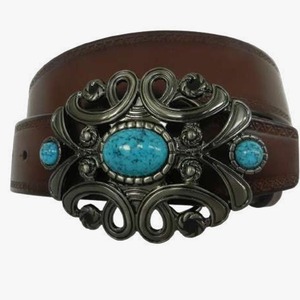 Haute qualité RiderTrust modèle 8001-6 1-2 pouces longueur personnalisée véritable peau de vache cuir ceinture élasticité cuivre boucle décontracté/formel - Product Image 4