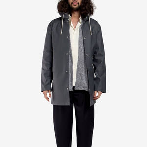 เสื้อกันฝนมีฮู้ดผ้าไนลอน10% สแปนเด็กซ์สำหรับกลางแจ้งเสื้อคลุมยาวกันน้ำโลโก้ตามสั่ง2025 - Product Image 2