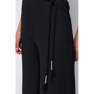 Pantalones de Punto de Corte Informal y Relajado con Elegante Detalle de Lazo - Product Image 5