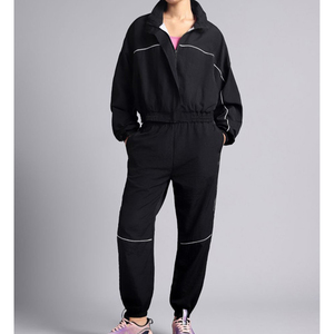 ชุดแจ็คเก็ตและกางเกงกันลมดีไซน์หรูหรา ซิปเต็มตัว ผลิตตามสั่งสำหรับผู้หญิง ฤดูร้อน ผ้าไนลอน ซิปสะท้อนแสง สวมใส่ง่าย - Product Image 5