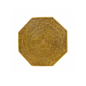 Handwicker Natural Rattan Octagonal <b>Placemat</b> 38cm Handmade Eco-Friendly Rustic <b>Dining</b> <b>Table</b> Decor From Vietnam for Party Use - Product Image 4