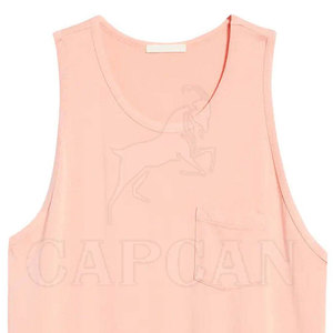 Camisetas sin mangas de algodón 100% para hombre con bolsillos delanteros Logotipo impreso personalizado Producto de alta fabricación - Product Image 6