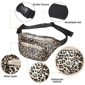 Nouveau sac à bandoulière poitrine épaule sac à main taille banane sac à bandoulière femmes imperméable imprimé léopard en cuir pu téléphone portable sac de taille de voyage - Product Image 5