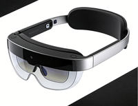 Lunettes intelligentes AR haut de gamme, prototype, style Apple, design industriel, monture en alliage de titane, lentille d'affichage à guide d'ondes, portables et minimalistes